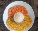 A picture of step 1 of Green gram dal,Masoor dal,Rava dosa.