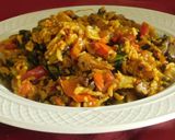 A picture of step 7 of Colorful Cajun rice.