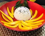 A picture of step 5 of Thai mango sticky rice.