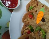 A picture of step 7 of Chicken Wraps😍🐔.