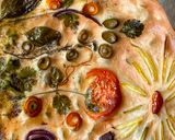 A picture of step 1 of Garden Focaccia, Bread Art.
