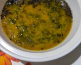 A picture of step 3 of Palak dal.