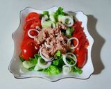 Une image de l'étape 7 de Salade de crudités au thon 🥗.