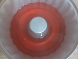 Strawberry egg pudding