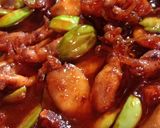 Foto langkah ke 5 dari resep Cumi asin pete bumbu terasi.