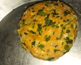 A picture of step 2 of Corn coriander theplas.