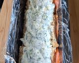 A picture of step 3 of Two-Salmon Loaf with Fresh Herb and Cucumber Sauce.