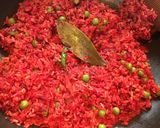 A picture of step 8 of Beetroot Rice.
