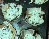 A picture of step 7 of Cheesy Taco cups 🌮.