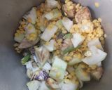 A picture of step 2 of Dosa Sambhar Platter.