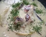 Foto langkah ke 6 dari resep Creamy chicken Mushroom saus Bechamel sederhana, mudah dibuat.