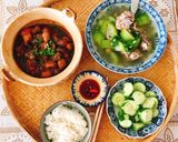 Hình bước làm 3 của món Thịt kho tiêu “ canh xương heo nấu bí đao “