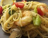 A picture of step 5 of Shrimp Scampi in white wine .