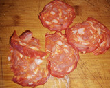 Foto del paso 1 de la receta: Frituras de frijoles chinos, chorizo y queso