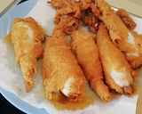 Foto del paso 8 de la receta: Calamares empanados y fritos, rellenos de gambas