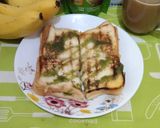 Foto langkah ke 4 dari resep Roti Bakar Pisang Matcha.