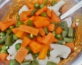 A picture of step 2 of Vegetable Dum Biryani.