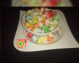 A picture of step 5 of Rainbow popcorn.