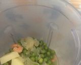 A picture of step 2 of Pea Soup with Shrimp.