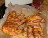 A picture of step 4 of ☆Bacon-Wrapped Bolognaise Hands for Halloween☆.