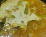 A picture of step 7 of Brinjal drumstick kara kulambu.