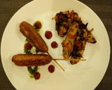 A picture of step 5 of Corn Dogs with grilled potatoes.