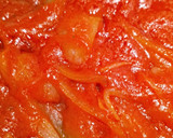 Foto del paso 8 de la receta: Abanico de berenjenas con salsa de tomate, mozzarella y ensalada con melón