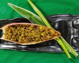 A picture of step 8 of Mochar Ghonto (banana flower).