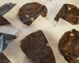 A picture of step 8 of Rounies (not quite brownies and too rich to be cookies).