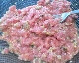 Foto del paso 3 de la receta: Albóndigas de pollo y pavo en salsa de tomate casera