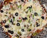 A picture of step 5 of Hawaiian Tikka pizza fries in Microwave oven.