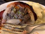 Bacon-wrapped meatloaf bombs!