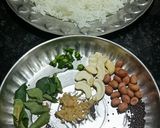A picture of step 2 of Kerala Fried Coconut Rice.