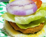 A picture of step 5 of Rajma Rice Burger.
