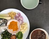 Gambar langkah 1 resipi Singgang ikan.