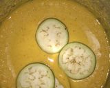 A picture of step 2 of Baingan Bhaja.