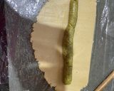 A picture of step 7 of Kaju pista roll.