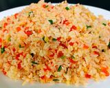 Hình bước làm 3 của món Cơm rang trứng cá hồi
