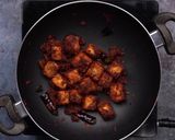 A picture of step 11 of Chettinad Paneer Fry.