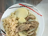 Bisteces de puerco con papas estilo Yucateco