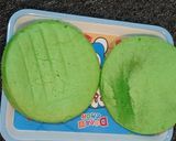 Foto langkah ke 6 dari resep Pandan Melaka Cheesecake Tanpa Terigu Part 1.