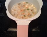 Foto langkah ke 5 dari resep Bubur Kaldu Ayam Kampung (MPASI Bayi 6 bln+).