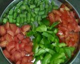 A picture of step 1 of Veg pulao.