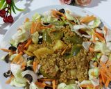 A picture of step 4 of Salad 🥗 with Qeema Shimla Aloo 😋👍.