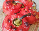 Foto del paso 5 de la receta: Pimientos rojos rellenos de pollo y arándanos