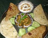 A picture of step 9 of Chole with spinach.