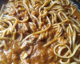 Foto del paso 6 de la receta: Spaghetti ranchero en salsa de tomate, chorizo y champiñón