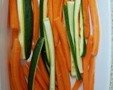 A picture of step 1 of Carrot & Courgette french fries.