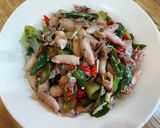 Foto langkah ke 7 dari resep Baby cumi asin cabe hijau🐙.