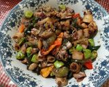 Foto langkah ke 5 dari resep Cumi asin cabe ijo.